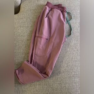 Mauve Pink FIGS High Waisted Yola Scrub Pants Large Petite